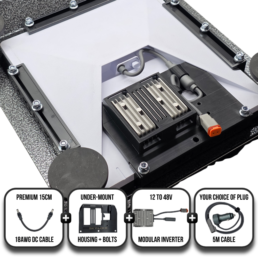 Premium Under-Mount Modular Inverter/Converter Bundle - 12v to 48v for Starlink Mini