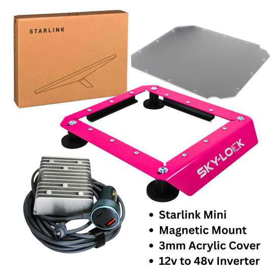 The "All-in-one Kit" - Starlink Mini + Upgraded Magnetic Mount + Inverter