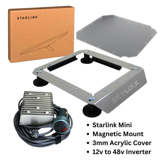 The "All-in-one Kit" - Starlink Mini + Upgraded Magnetic Mount + Inverter