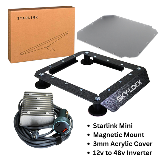 The "All-in-one Kit" - Starlink Mini + Upgraded Magnetic Mount + Inverter