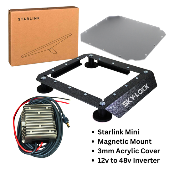 The "All-in-one Kit" - Starlink Mini + Upgraded Magnetic Mount + Inverter
