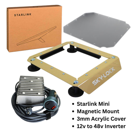 The "All-in-one Kit" - Starlink Mini + Upgraded Magnetic Mount + Inverter
