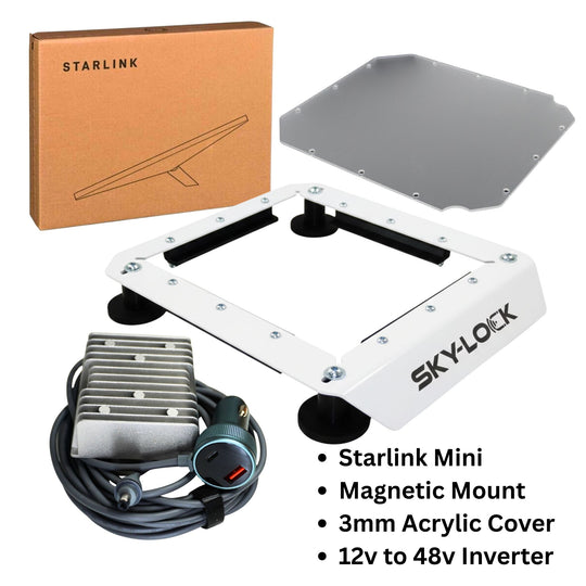The "All-in-one Kit" - Starlink Mini + Upgraded Magnetic Mount + Inverter