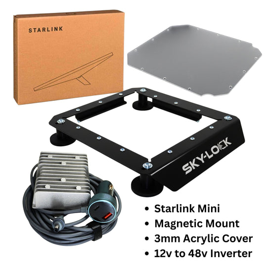 The "All-in-one Kit" - Starlink Mini + Upgraded Magnetic Mount + Inverter
