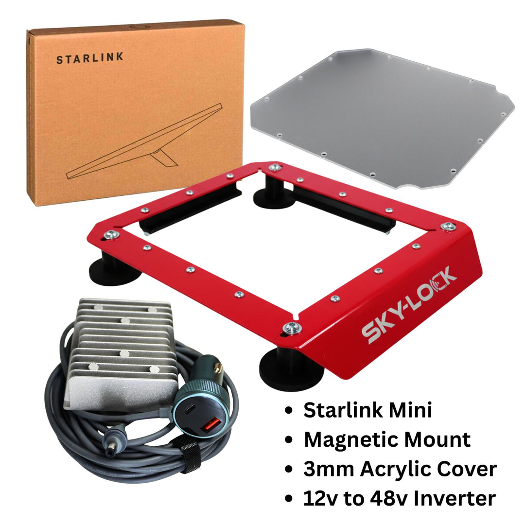 The "All-in-one Kit" - Starlink Mini + Upgraded Magnetic Mount + Inverter