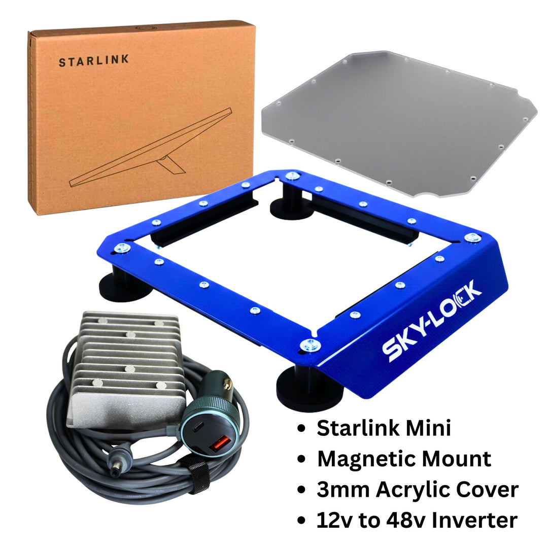 The "All-in-one Kit" - Starlink Mini + Upgraded Magnetic Mount + Inverter