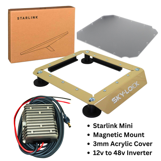 The "All-in-one Kit" - Starlink Mini + Upgraded Magnetic Mount + Inverter