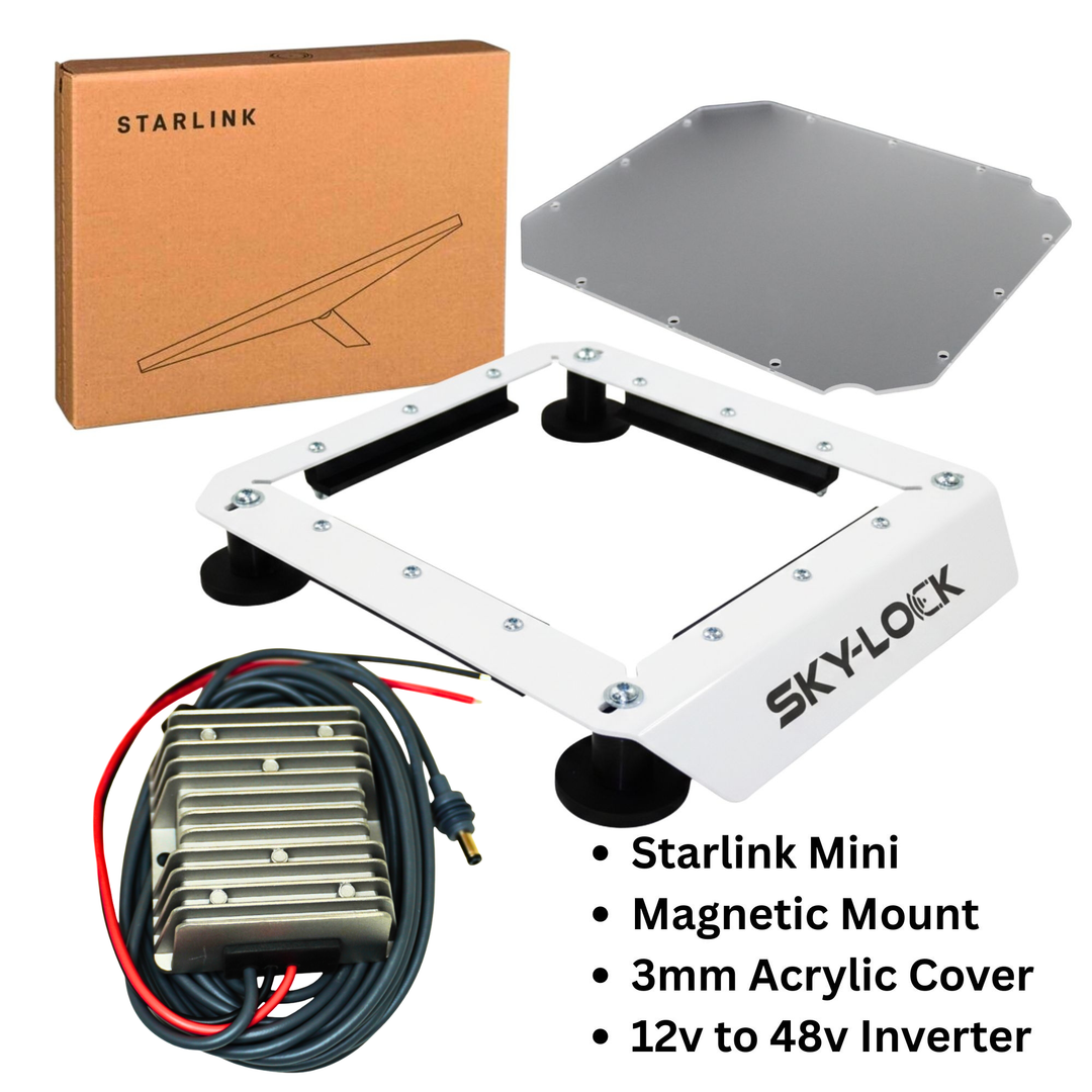 The "All-in-one Kit" - Starlink Mini + Upgraded Magnetic Mount + Inverter