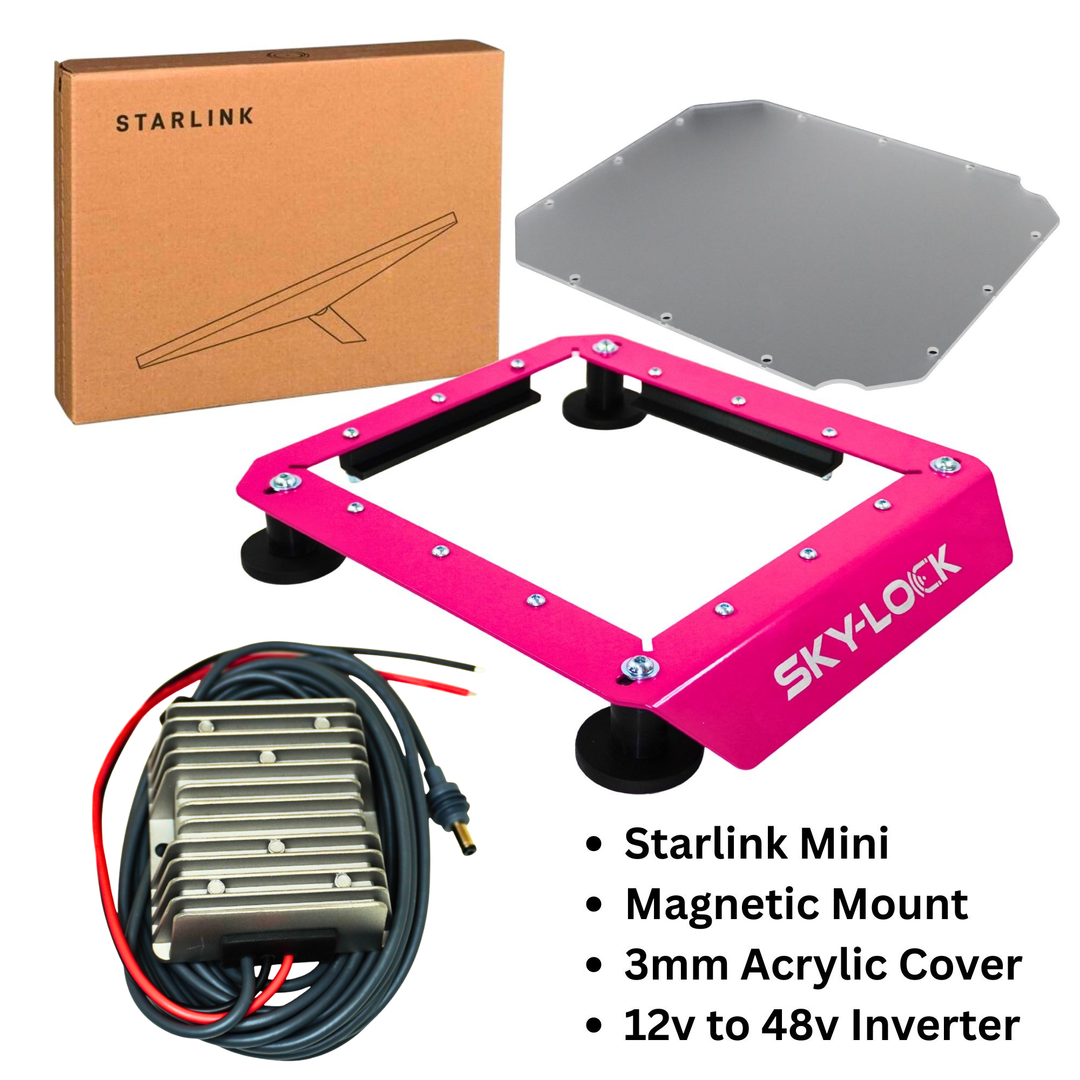The "All-in-one Kit" - Starlink Mini + Upgraded Magnetic Mount + Inverter