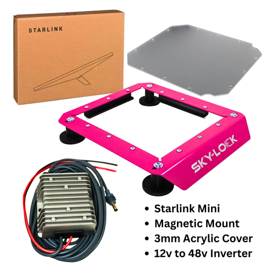 The "All-in-one Kit" - Starlink Mini + Upgraded Magnetic Mount + Inverter