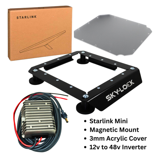 The "All-in-one Kit" - Starlink Mini + Upgraded Magnetic Mount + Inverter