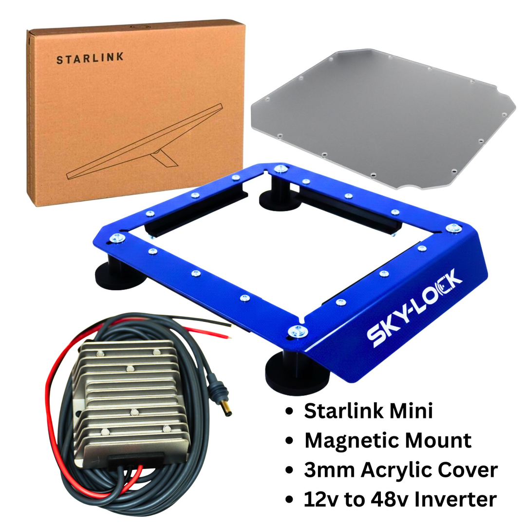 The "All-in-one Kit" - Starlink Mini + Upgraded Magnetic Mount + Inverter