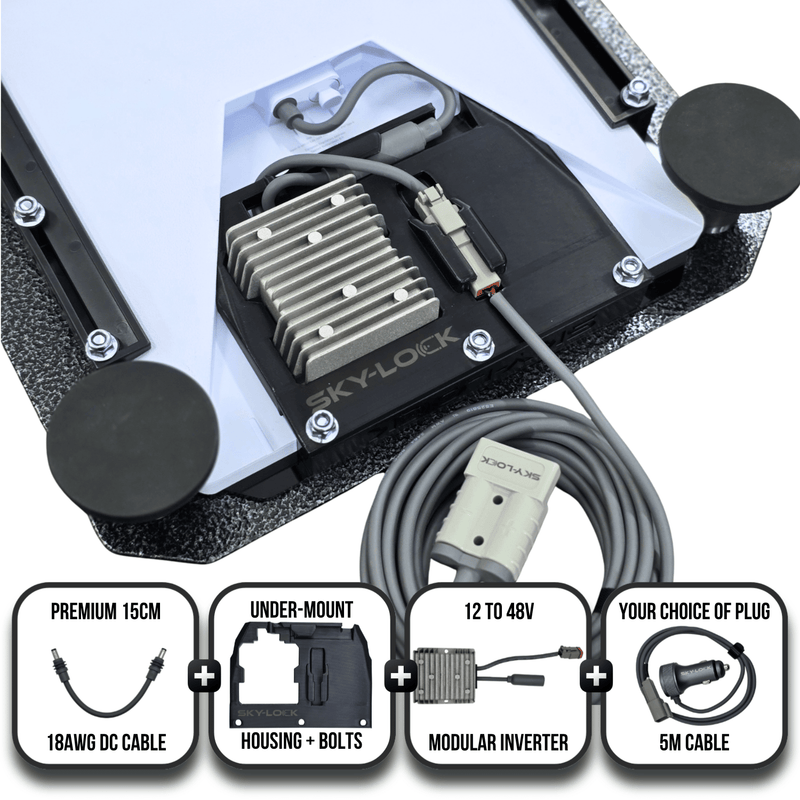 Premium Under-Mount Modular Inverter/Converter Bundle - 12v to 48v for Starlink Mini