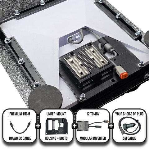 Premium Under-Mount Modular Inverter/Converter Bundle - 12v to 48v for Starlink Mini