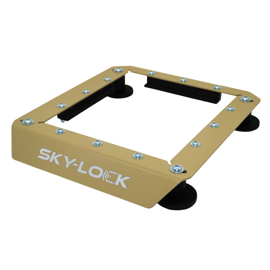 Sandy Taupe Sky-Lock device on a white background