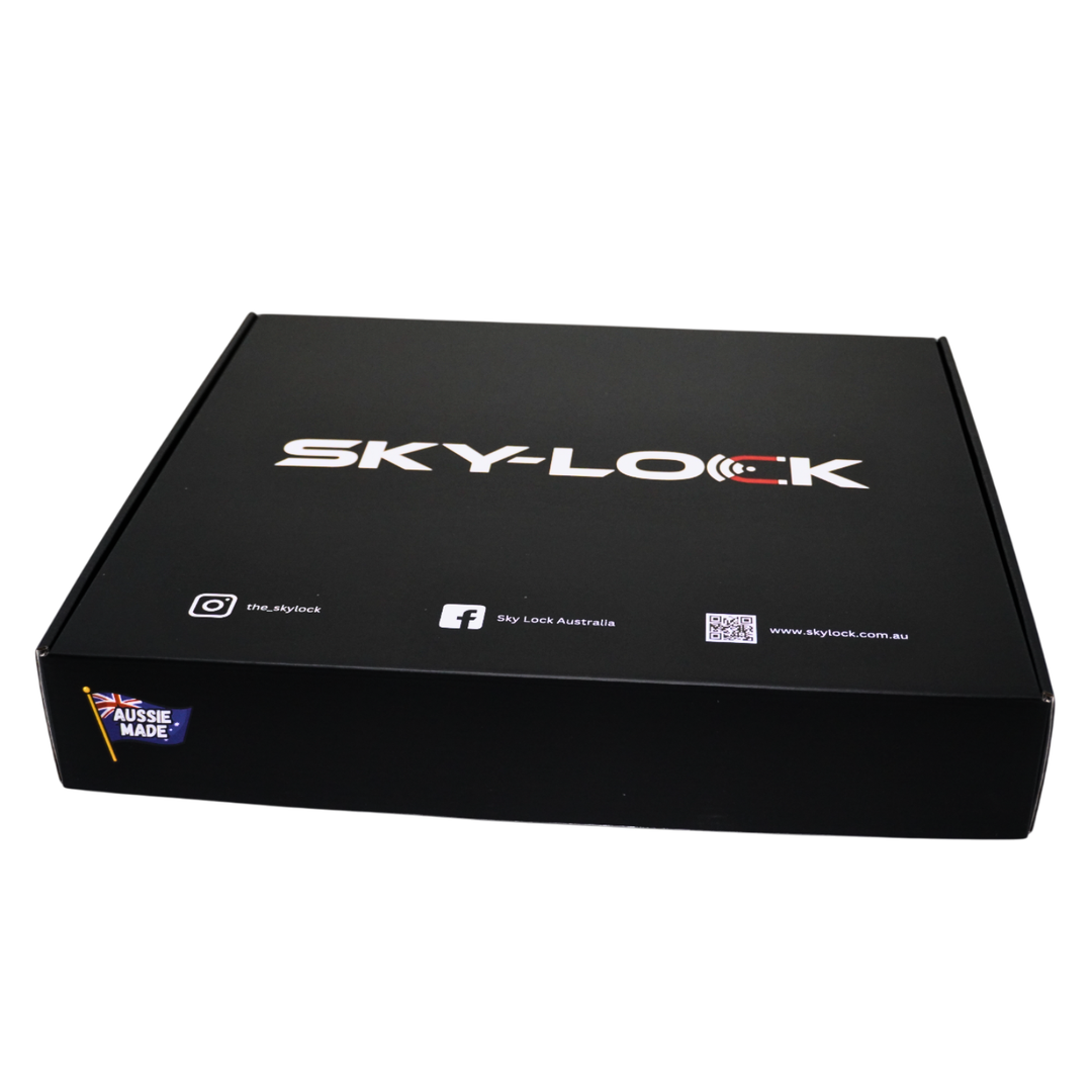 Black box with 'SKY-LOCK' branding on a white background