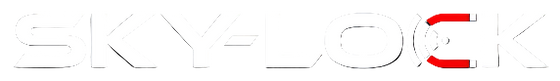 Logo of SKY-LOCK with a black background